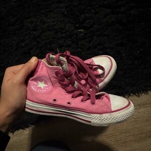 Converse Pink Canvas High-Tops